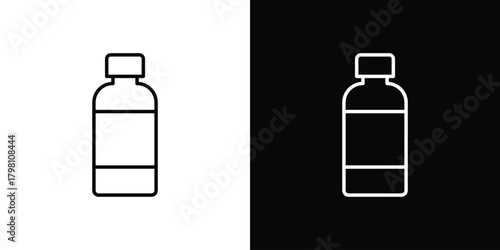 Bottle icons vector.Editable stroke.linear style sign