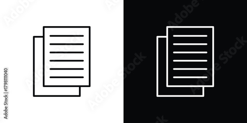 Copy icons vector.Editable stroke.linear style sign
