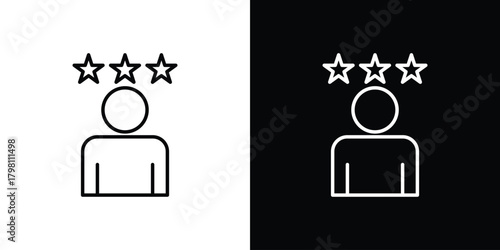 Customer loyalty icons vector.Editable stroke.linear style sign