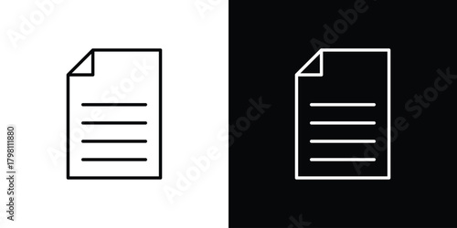 Document icons vector.Editable stroke.linear style sign