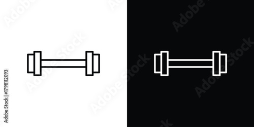 Dumbbell icons vector.Editable stroke.linear style sign