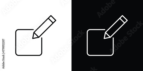 Edit icons vector.Editable stroke.linear style sign