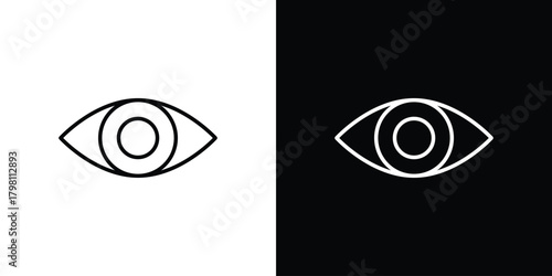 Eye icons vector.Editable stroke.linear style sign