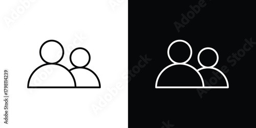 Friends icons vector.Editable stroke.linear style sign
