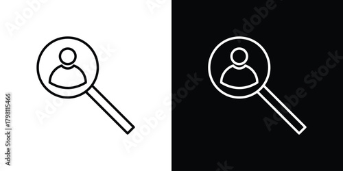Hiring icons vector.Editable stroke.linear style sign