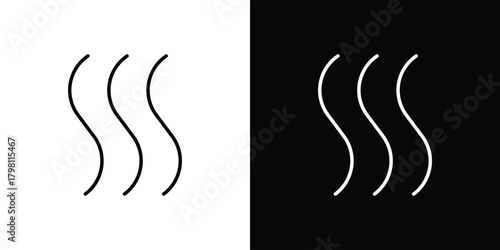 Heat icons vector.Editable stroke.linear style sign