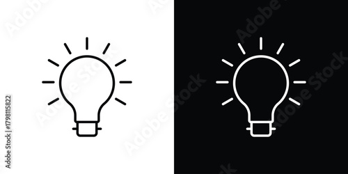 Idea icons vector.Editable stroke.linear style sign
