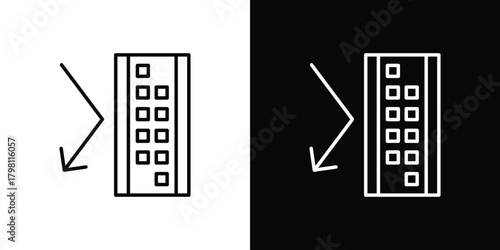 Insulation icons vector.Editable stroke.linear style sign
