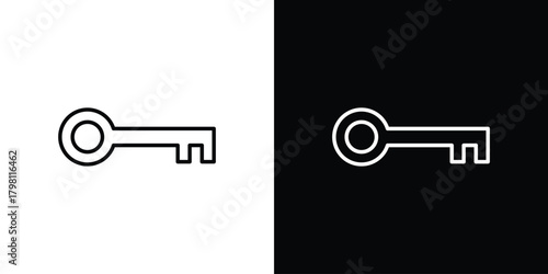 key icons vector.Editable stroke.linear style sign
