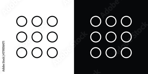 Keypad icons vector.Editable stroke.linear style sign