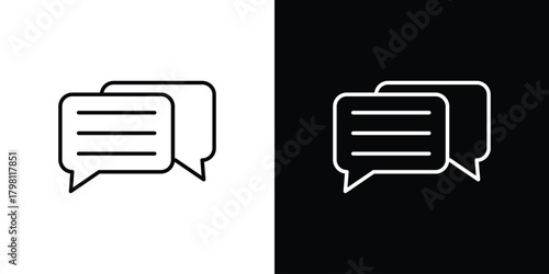 Message icons vector.Editable stroke.linear style sign