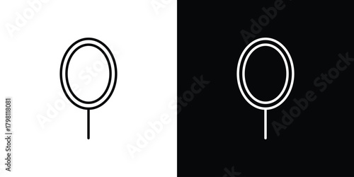 Mirror icons vector.Editable stroke.linear style sign