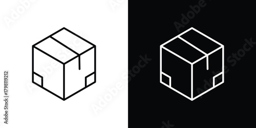Package icons vector.Editable stroke.linear style sign