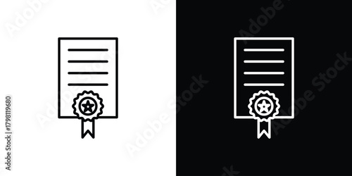 Patented icons vector.Editable stroke.linear style sign
