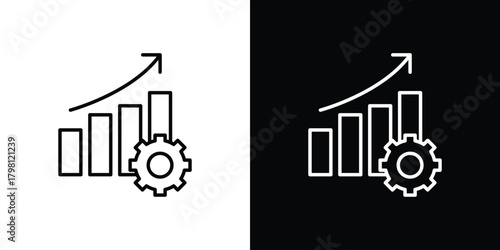 Productivity icons vector.Editable stroke.linear style sign