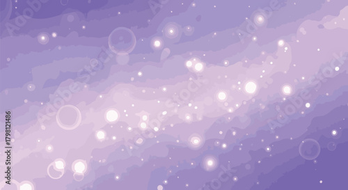 Dreamy, abstract background with glowing orbs and pastel purple hues