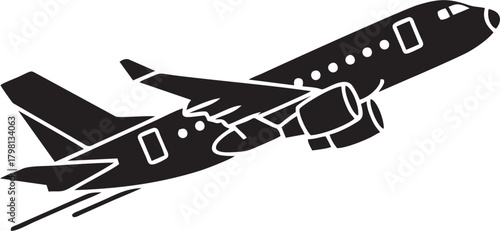Vector illustration of an aircraft, airplane