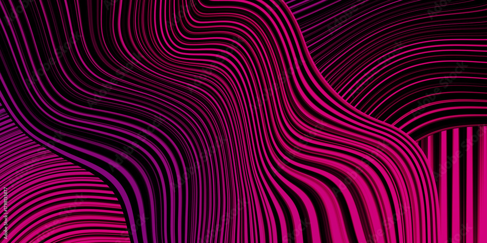Fototapeta premium Abstract wavy lines in shades of pink and black forming a dynamic pattern background