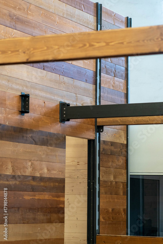 Assembling a wooden house, Swiss style