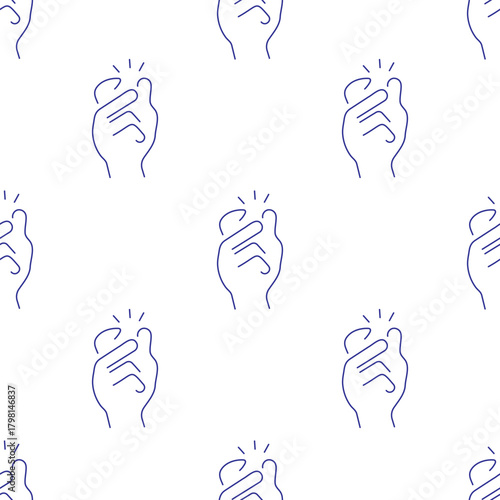 snap of fingers seamless pattern isolated on transparent background.