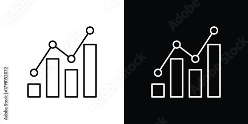 Stats icon logotype designs. modern icon design set