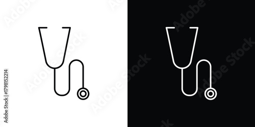 Stethoscope icon logotype designs. modern icon design set