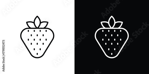 Strawberry icon logotype designs. modern icon design set