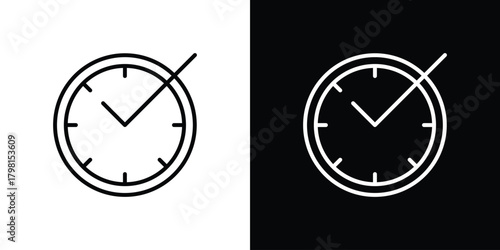 Time check icon logotype designs. modern icon design set
