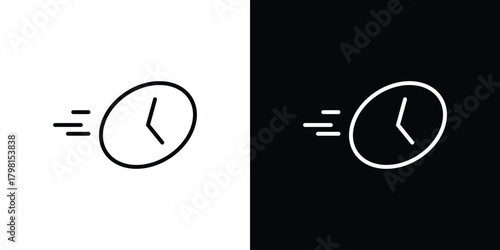 Time fast icon logotype designs. modern icon design set