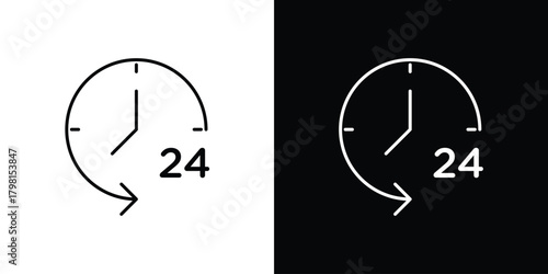 Time twenty four icon logotype designs. modern icon design set