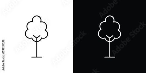 Tree icon logotype designs. modern icon design set