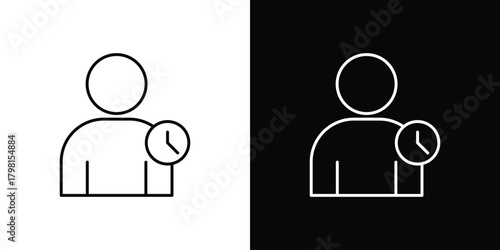 User time icon logotype designs. modern icon design set