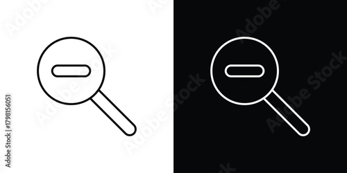 Zoom out icon logotype designs. modern icon design set