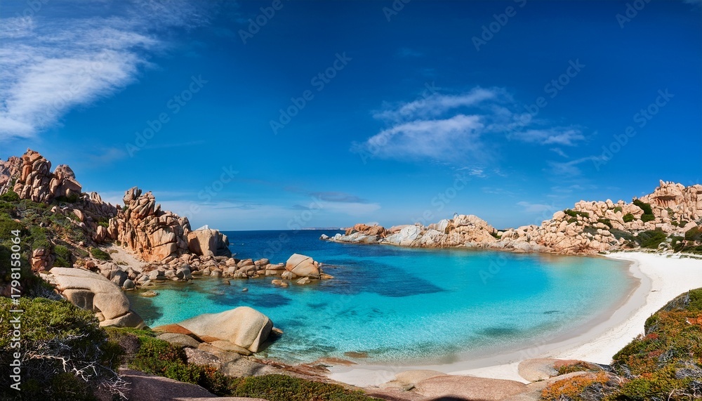 Fototapeta premium View Of Cala Francese Beach In Capo Testa Sardinia Italy