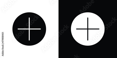 Add icons. Simple solid style. Glyph vector illustration isolated