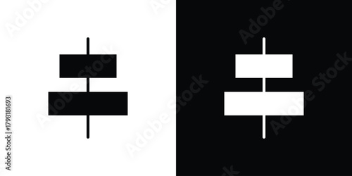 Align center icons. Simple solid style. Glyph vector illustration isolated