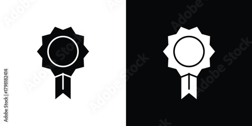 Badge icons. Simple solid style. Glyph vector illustration isolated