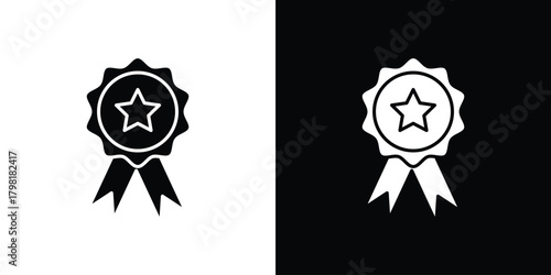 Badge icons. Simple solid style. Glyph vector illustration isolated