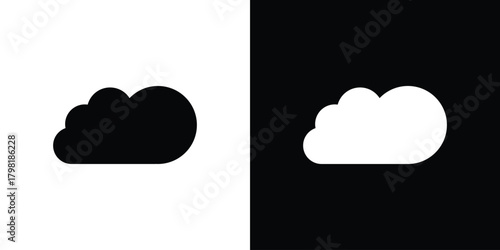 Cloud share icons. Simple solid style. Glyph vector illustration isolated