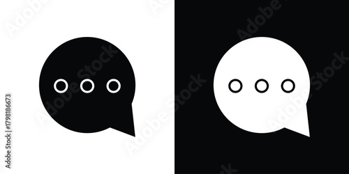 Comment icons. Simple solid style. Glyph vector illustration isolated