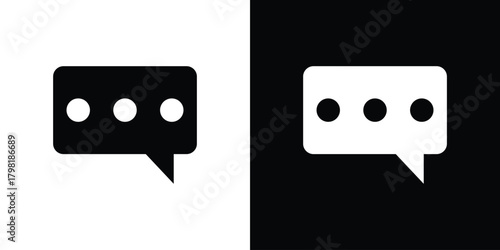 Comment icons. Simple solid style. Glyph vector illustration isolated