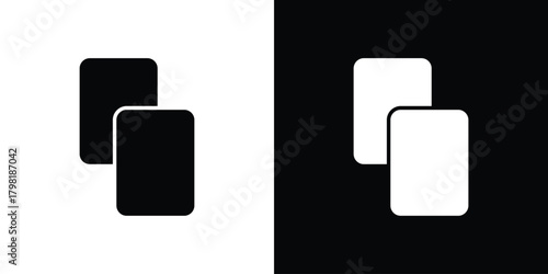 Copy icons. Simple solid style. Glyph vector illustration isolated