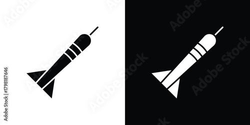 Dart icons. Simple solid style. Glyph vector illustration isolated