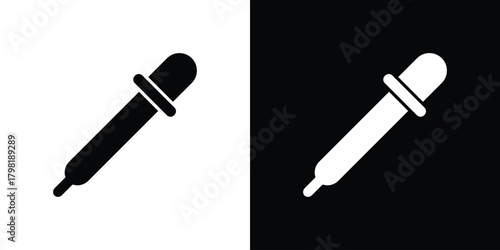 Eye dropper icons. Simple solid style. Glyph vector illustration isolated