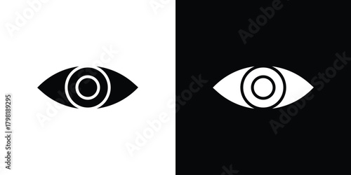 Eye icons. Simple solid style. Glyph vector illustration isolated
