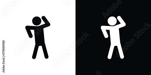 Fitness exercise icons. Simple solid style. Glyph vector illustration isolated