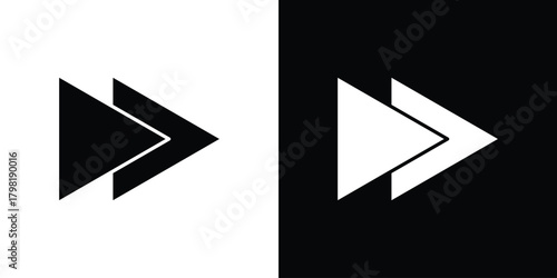 Forward icons. Simple solid style. Glyph vector illustration isolated