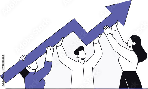 Teamwork and Growth Illustration