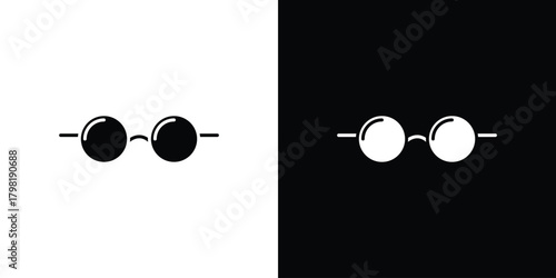 Glasses icons. Simple solid style. Glyph vector illustration isolated