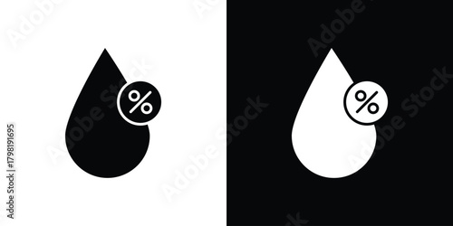 Humidity icons. Simple solid style. Glyph vector illustration isolated
